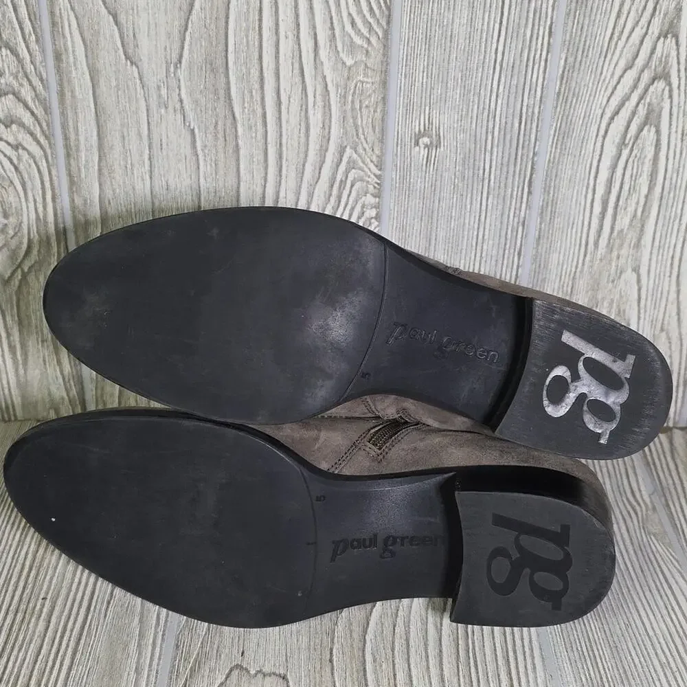 Paul Green Boston Mineral Nubuck Leather Ankle Boots